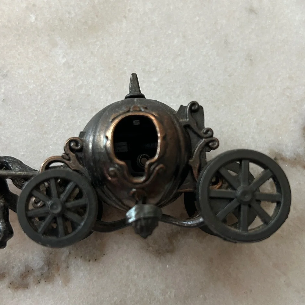 Pencil Sharpener Horse-Carriage Die Cast Copper Miniature Cinderella Fairytale - Picture 9 of 12